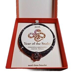 2025 Year of The Snake Men’s Brass Bracelet NIB final MD